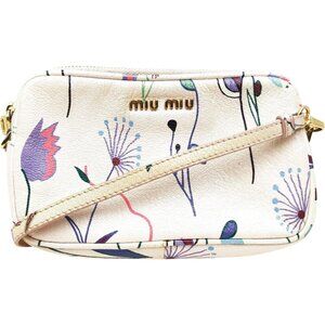 (L3) Miu Miu Hand Bag White Leather